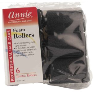 Annie Foam Rollers Jumbo Sort 6 stuks