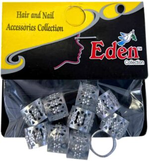 Eden Hair Beads Sølv 10 stuks