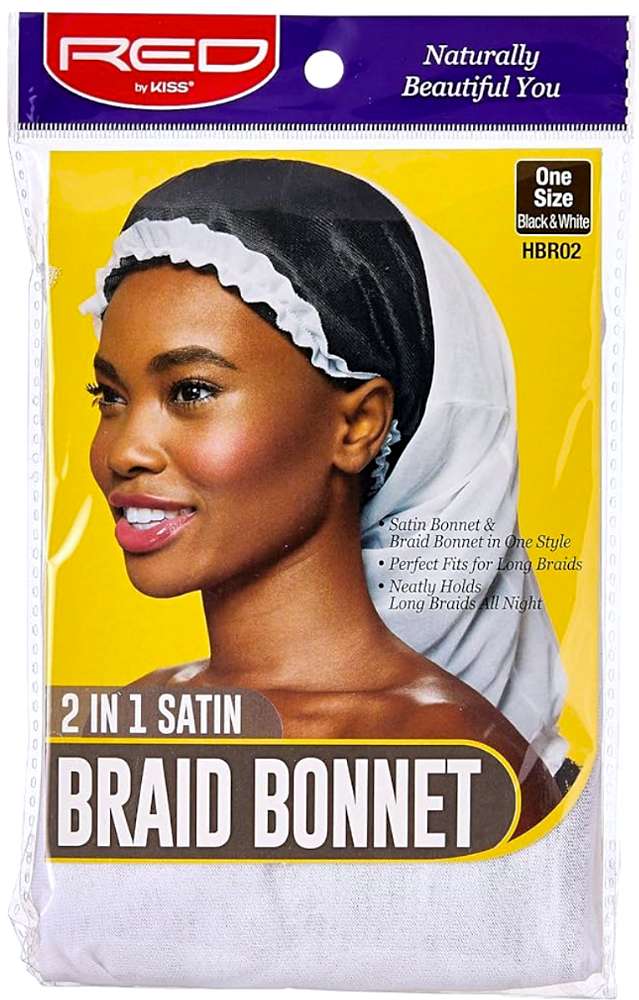 Red By Kiss 2 in 1 Braid Bonnet Hvid